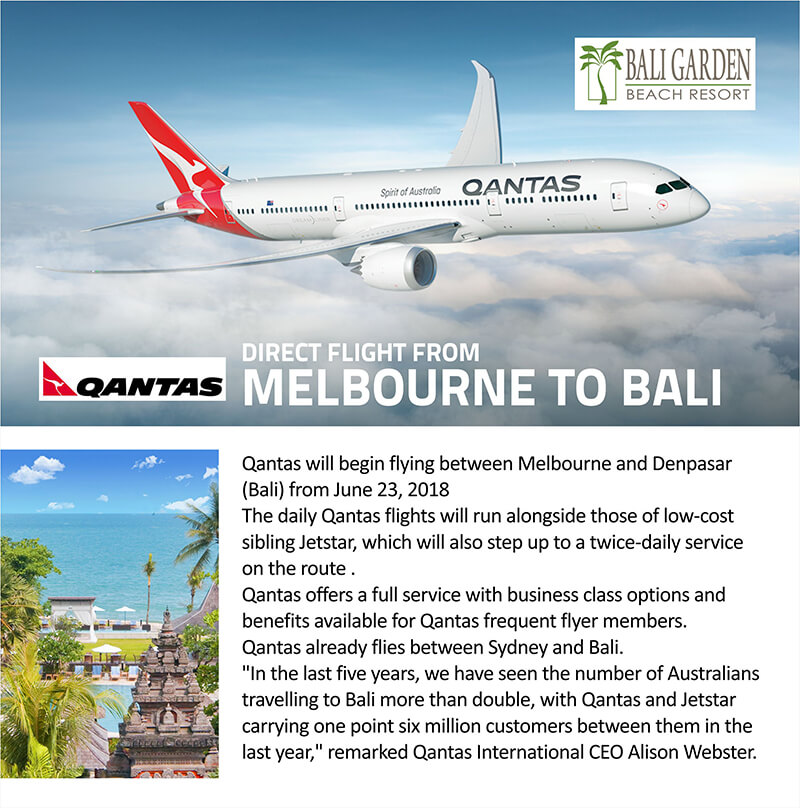 DIRECT FLIGHT FROM MELBOURNE TO BALI