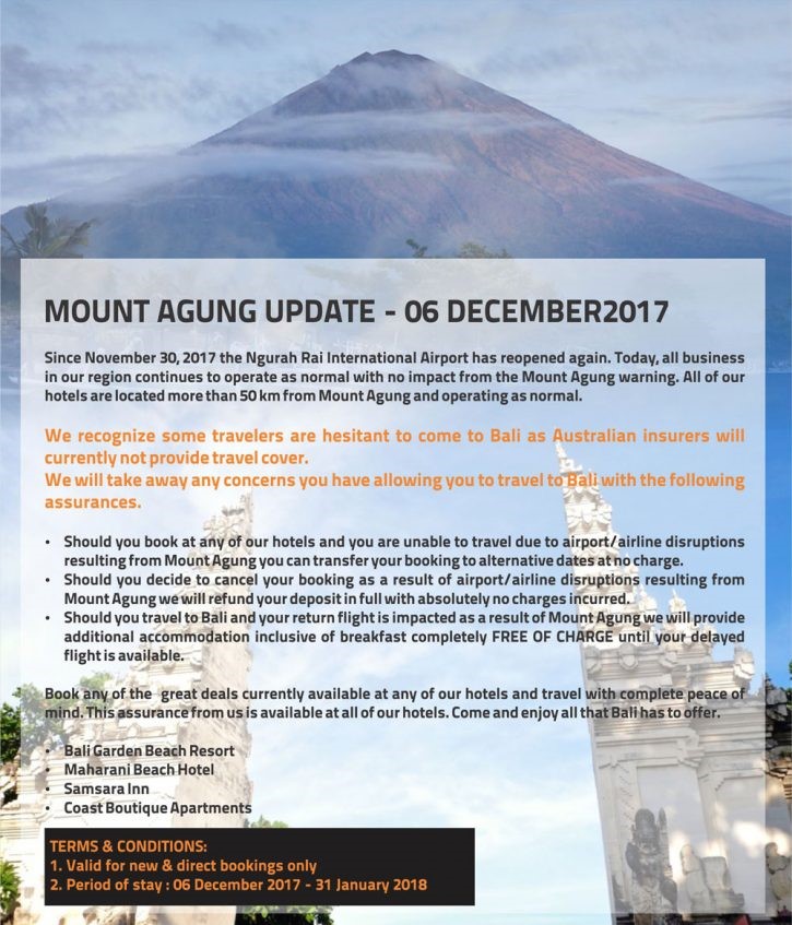 MOUNT AGUNG UPDATE 06 DECEMBER 2017