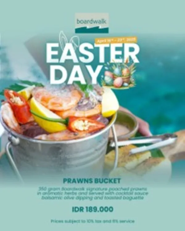 Celebrate Easter with Boardwalk’s Special Prawns Bucket! 🦐